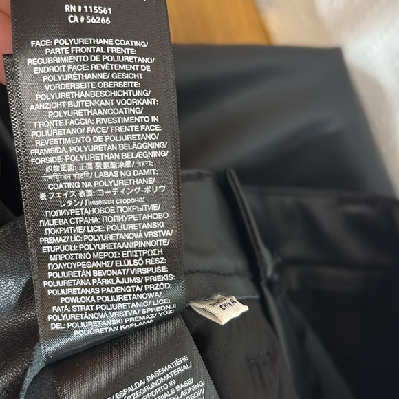 7 for All Mankind | Revolve | Faux Leather Easy Slim Pant Black High Rise - Picture 9 of 10
